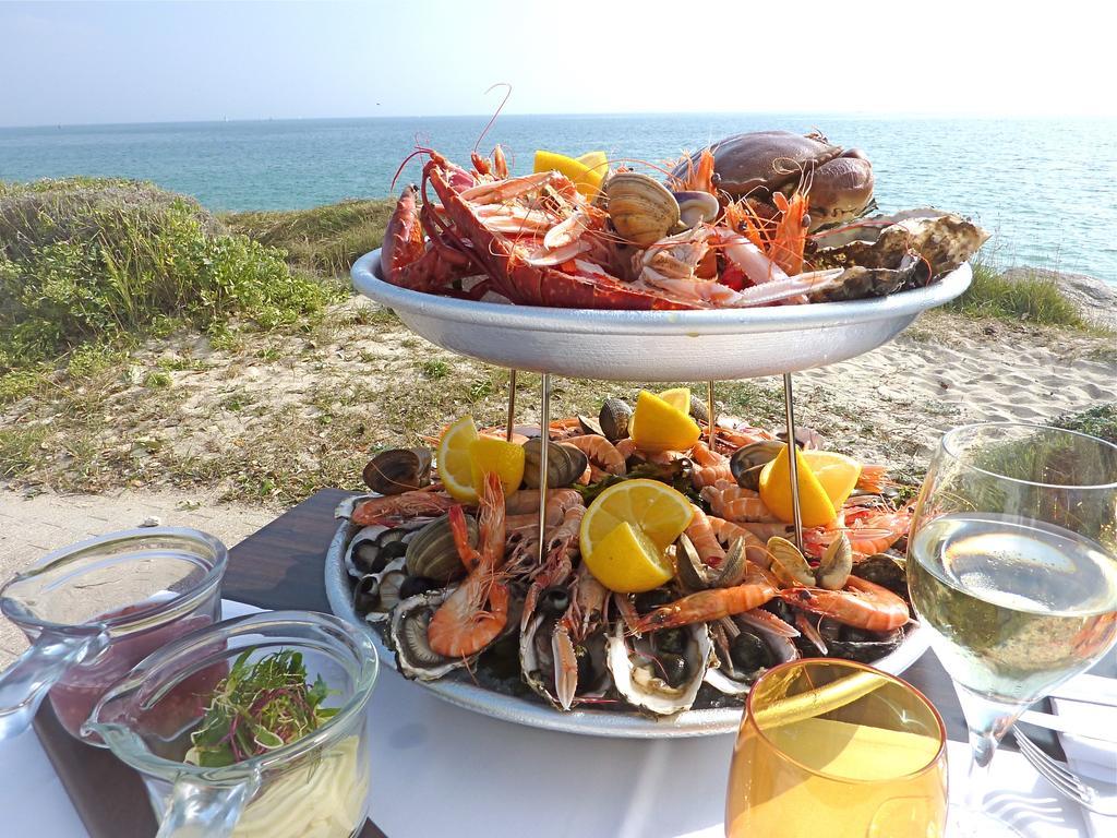 Logis Hotel & Restaurant Les Mouettes - Larmor Plage, Proche De Lorient Exterior foto