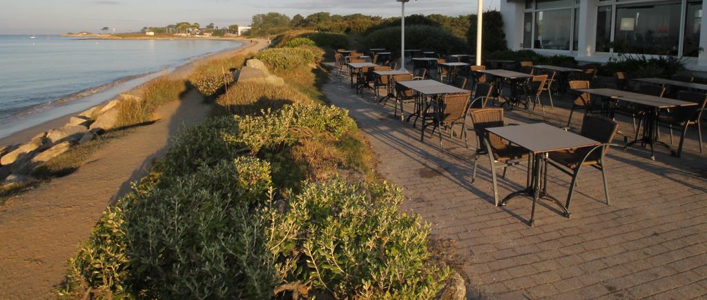 Logis Hotel & Restaurant Les Mouettes - Larmor Plage, Proche De Lorient Exterior foto